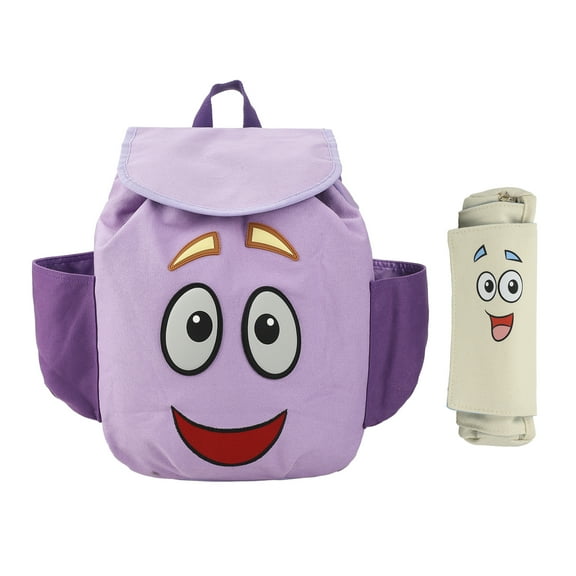 Dora The Explorer Backpack Character 13" Novelty Backpack With Map Pouch