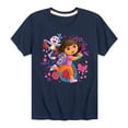thumbnail image 1 of Dora The Explorer - Boots Backpack Map With Flowers - Toddler And Yuoth Short Sleeve Graphic T-Shirt, 1 of 4