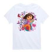 Dora The Explorer - Boots Backpack Map With Flowers - Toddler And Yuoth Short Sleeve Graphic T-Shirt