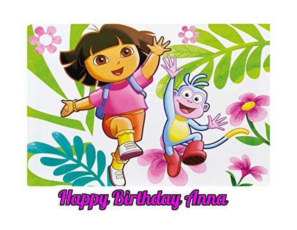 Dora The Explorer Boots Jumping Edible Cake Topper Custom Topper My