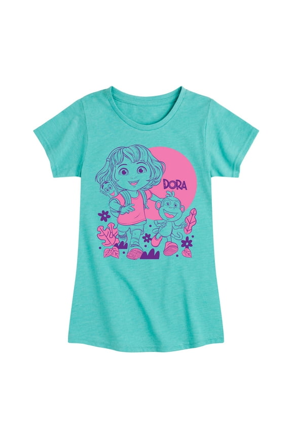 - Boots Lineart - Toddler And Youth Girls Fitted Short Sleeve Graphic T-Shirt