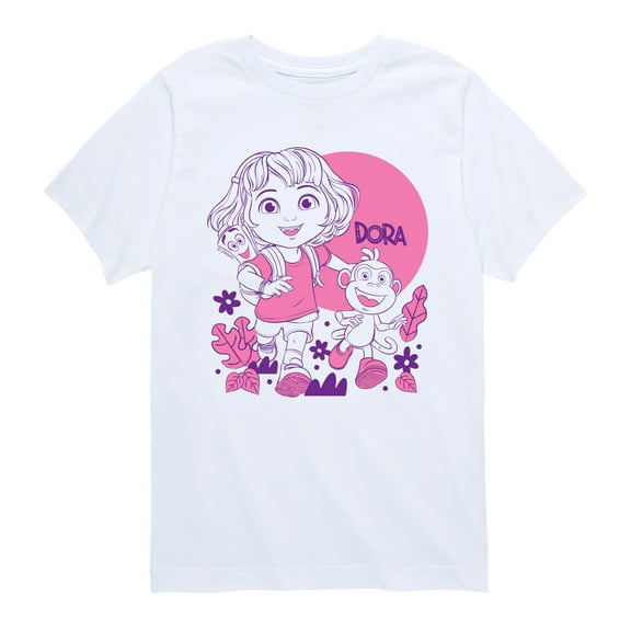 Dora The Explorer - Boots Lineart - Toddler And Youth Short Sleeve Graphic T-Shirt