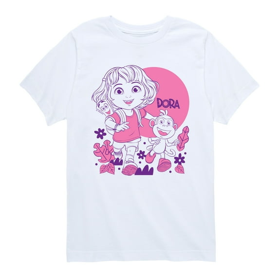 Dora The Explorer - Boots Lineart - Toddler And Youth Short Sleeve Graphic T-Shirt