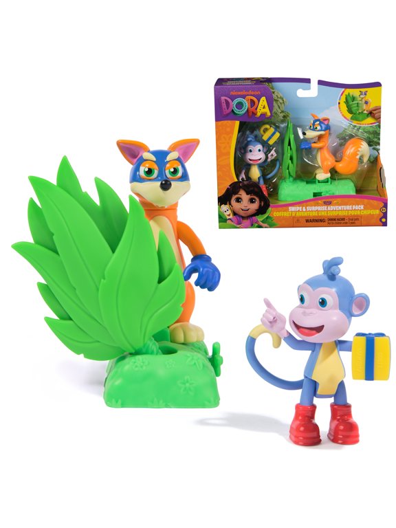 the Explorer, Swipe & Surprise Adventure Pack, with Boots & Swiper Toy Figures & Accessories, for Kids 3 and up