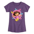 thumbnail image 1 of Dora The Explorer - Butterflies - Toddler And Youth Girls Fitted Short Sleeve Graphic T-Shirt, 1 of 4