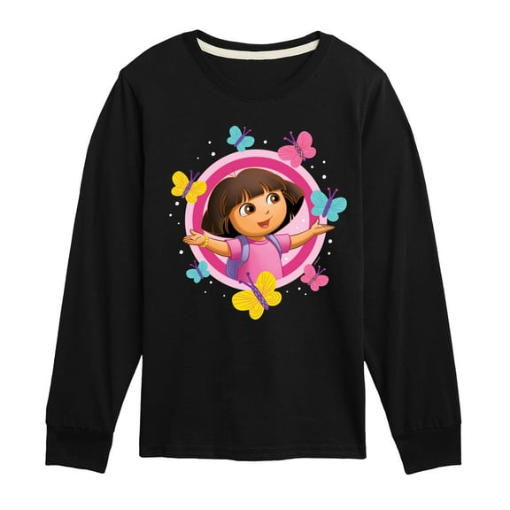Dora The Explorer - Butterflies - Toddler And Youth Long Sleeve Graphic T-Shirt