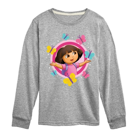 Dora The Explorer - Butterflies - Toddler And Youth Long Sleeve Graphic T-Shirt