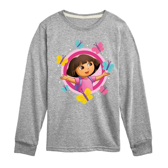 Dora The Explorer - Butterflies - Toddler And Youth Long Sleeve Graphic T-Shirt