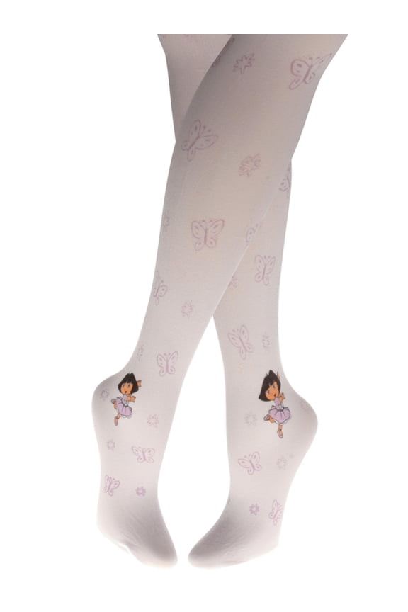 - Butterflies White Girls Fashion Tights