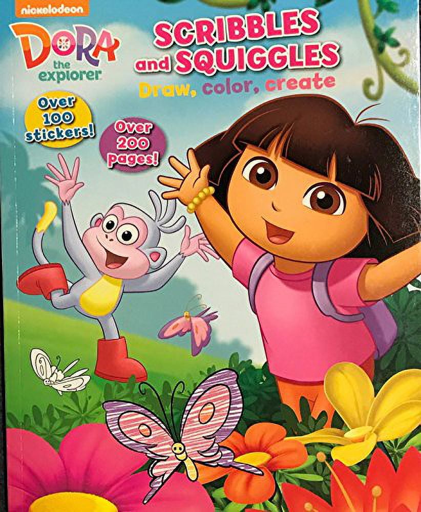 Dora The Explorer Coloring Book Stickers and Activity Book With Colored ...