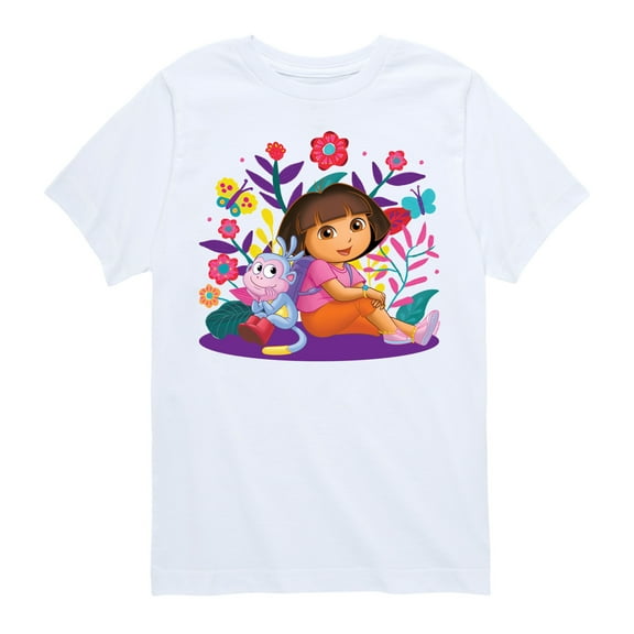 Dora The Explorer - Dora And Boots - Toddler And Youth Short Sleeve Graphic T-Shirt