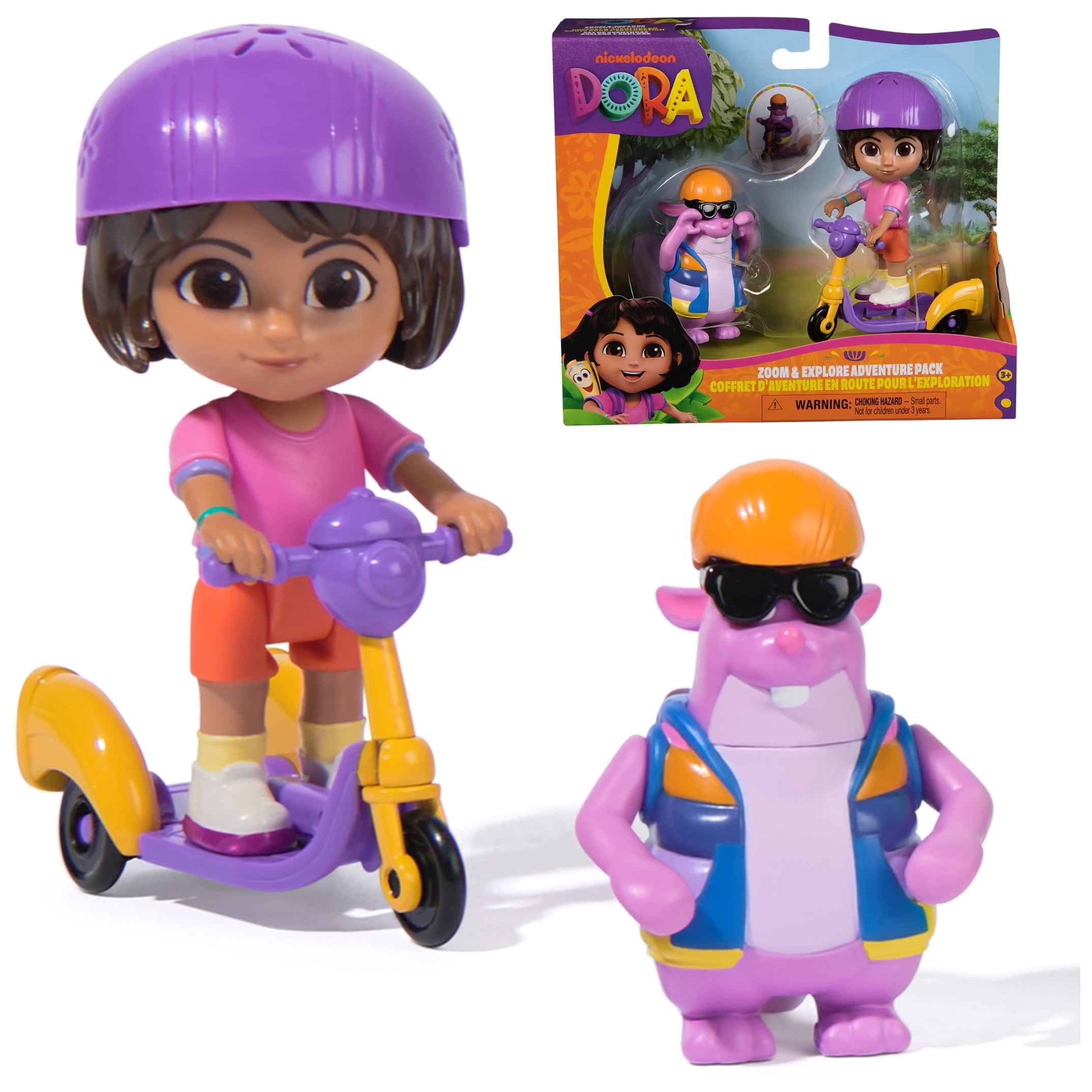 Dora, Zoom & Explore Adventure Pack with Dora & Tico Toy Figures