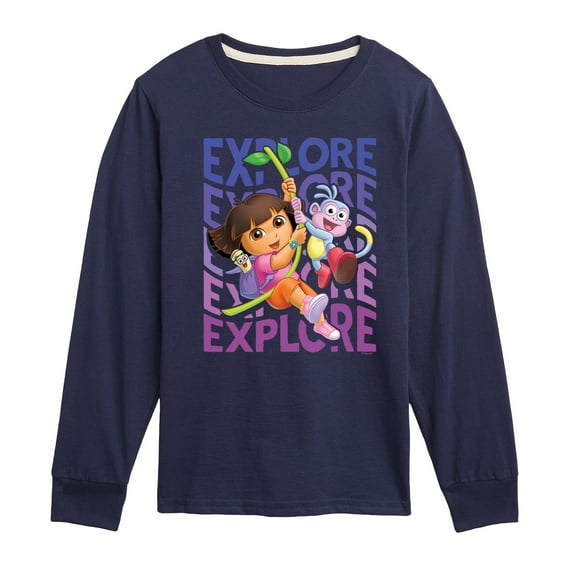Dora The Explorer - Explore - Toddler And Youth Long Sleeve Graphic T-Shirt