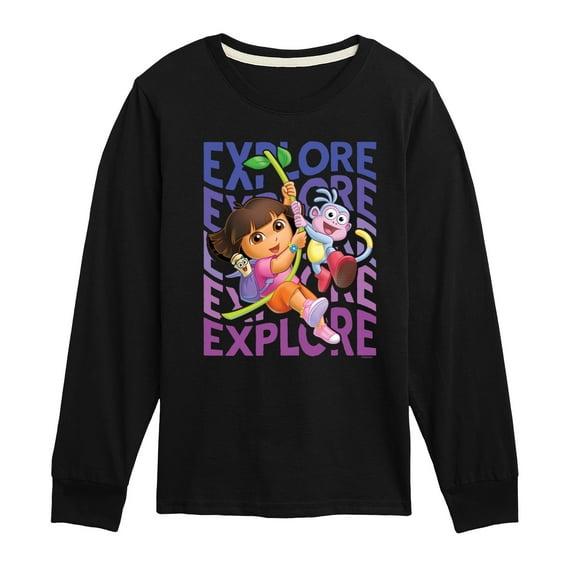 Dora The Explorer - Explore - Toddler And Youth Long Sleeve Graphic T-Shirt