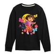 thumbnail image 1 of Dora The Explorer - Flowers And Butterflies - Toddler And Youth Long Sleeve Graphic T-Shirt, 1 of 4