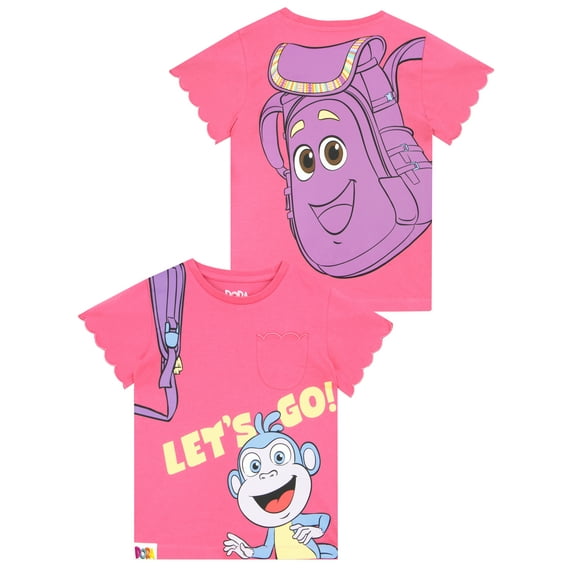 Dora The Explorer Girls Dora T-Shirt Pink Sizes 3T-8