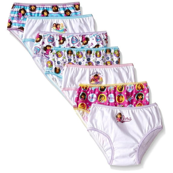 Dora The Explorer, Girls Underwear, 7 Pack Panties (Little Girls & Big Girls)