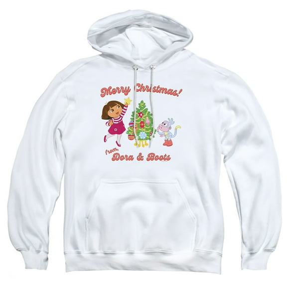 Dora The Explorer Happy Holidays From Dora And Boots Unisex Adult Pull-Over Hoodie