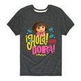 thumbnail image 1 of Dora The Explorer - Hola Isoy Dora - Toddler And Youth Short Sleeve Graphic T-Shirt, 1 of 4