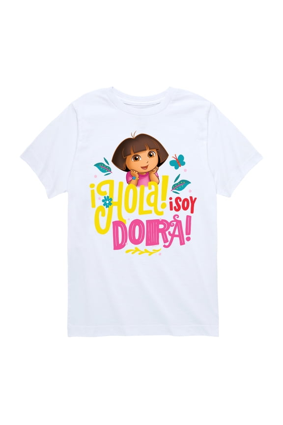 - Hola Isoy Dora - Toddler And Youth Short Sleeve Graphic T-Shirt