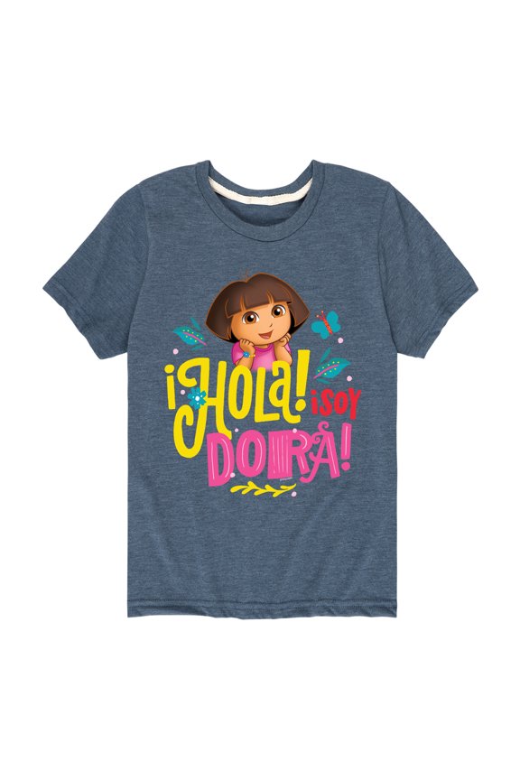 - Hola Isoy Dora - Toddler And Youth Short Sleeve Graphic T-Shirt