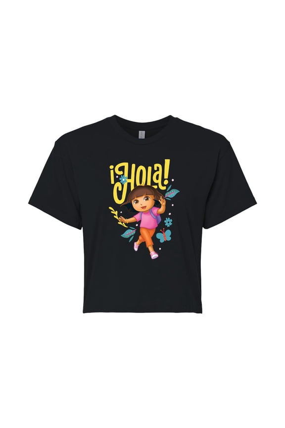 - Hola - Juniors Cropped Graphic T-Shirt