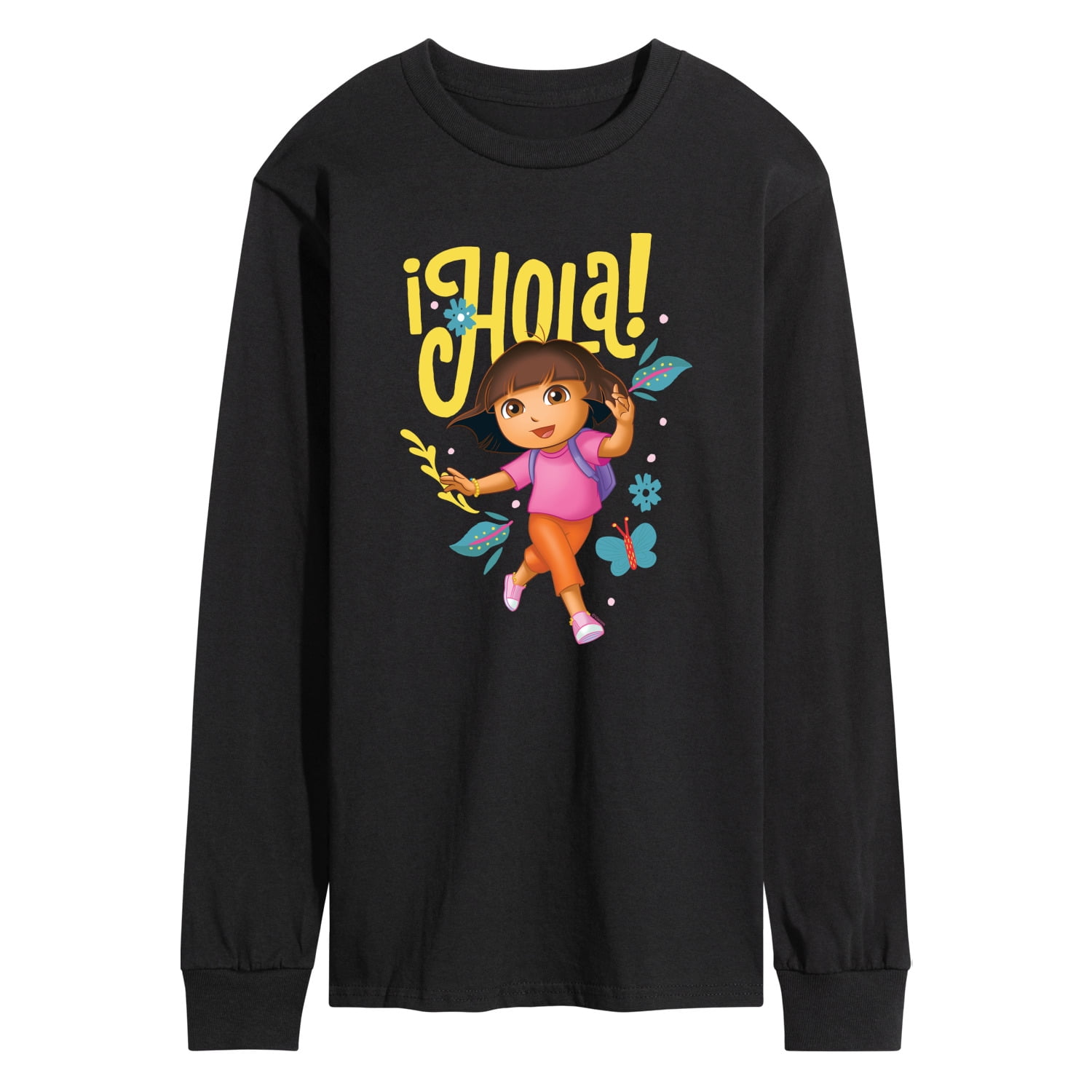 Dora The Explorer - Hola - Men's Long Sleeve Graphic T-Shirt - Walmart.com