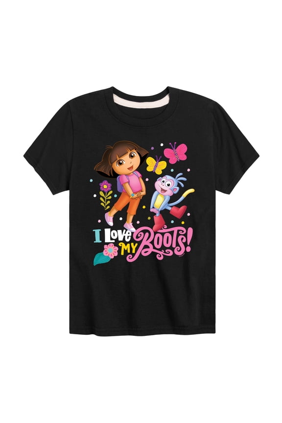 - I Love My Boots - Toddle And Youth Short Sleeve Graphic T-Shirt