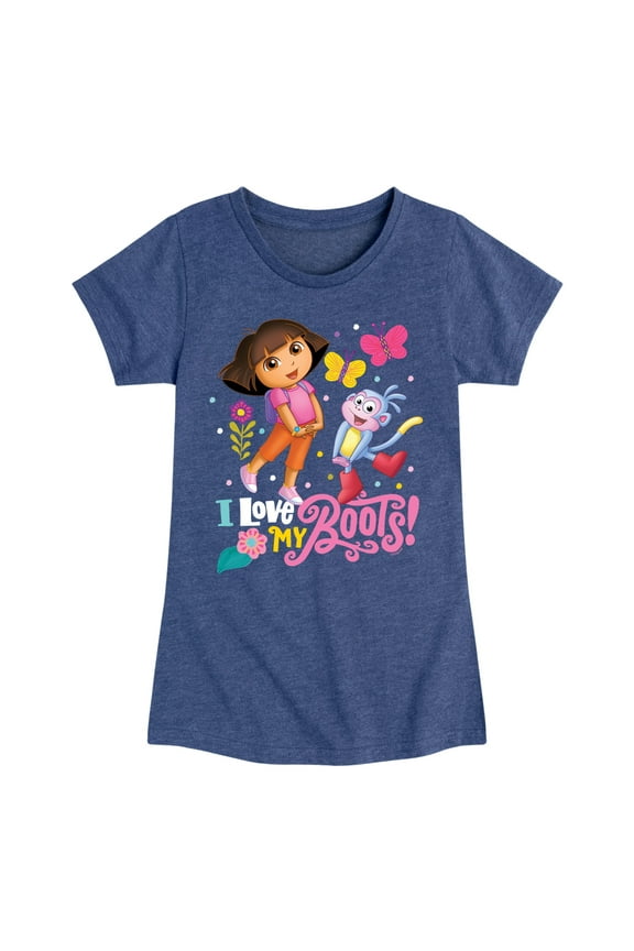 - I Love My Boots - Toddler And Youth Girls Fitted Short Sleeve Graphic T-Shirt