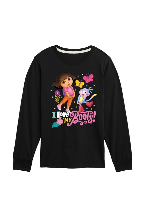 - I Love My Boots - Toddler And Youth Long Sleeve Graphic T-Shirt