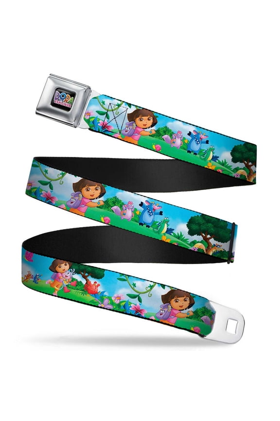 Logo Full Color Black Dora Running & Animal Friends Seatbelt Belt Standard