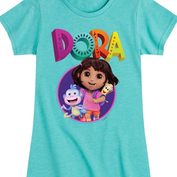 Dora The Explorer - Logo - Toddler And Youth Girls Fitted Short Sleeve Graphic T-Shirt