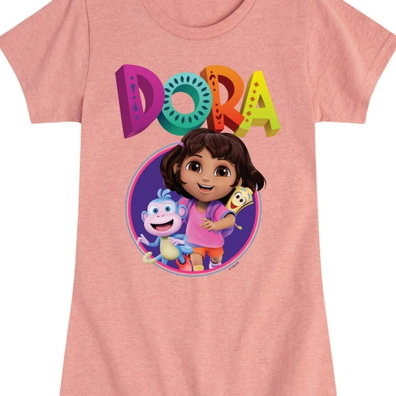 Dora The Explorer - Logo - Toddler And Youth Girls Fitted Short Sleeve Graphic T-Shirt
