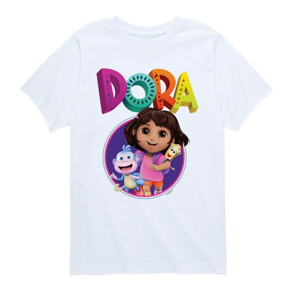 Dora The Explorer - Dora - Youth Boys Short Sleeve Graphic T-Shirt