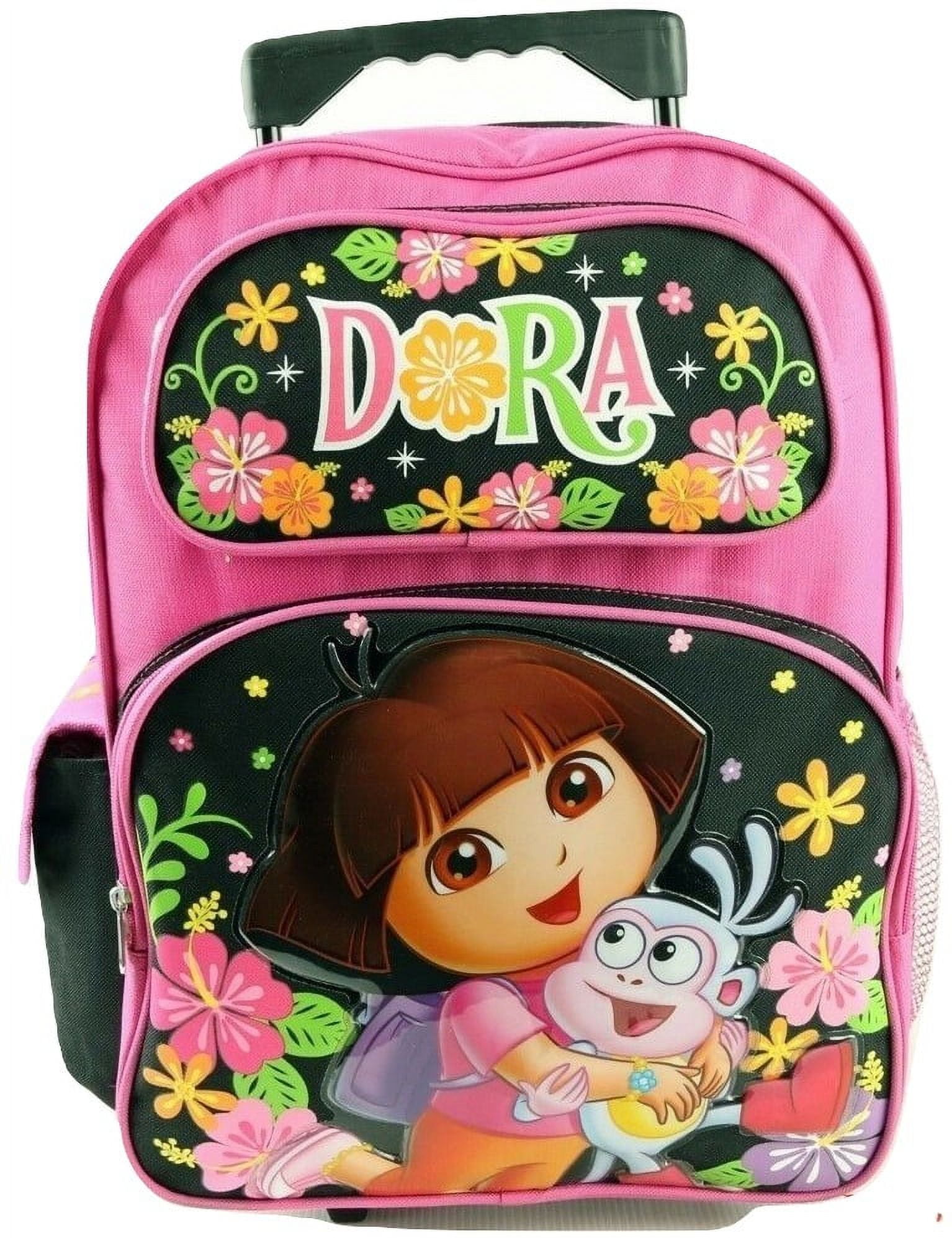Dora The Explorer NICK. JR Flowers Backpack, Large Rolling