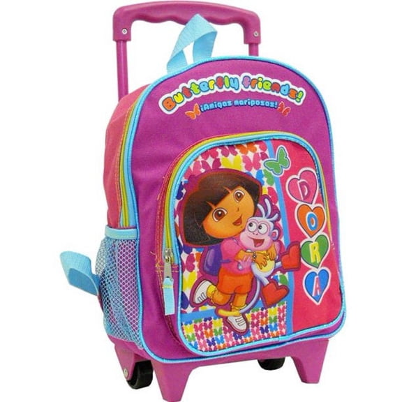 Dora The Explorer NICK. JR Small Rolling Backpack, Polyester, Purple (12 In)