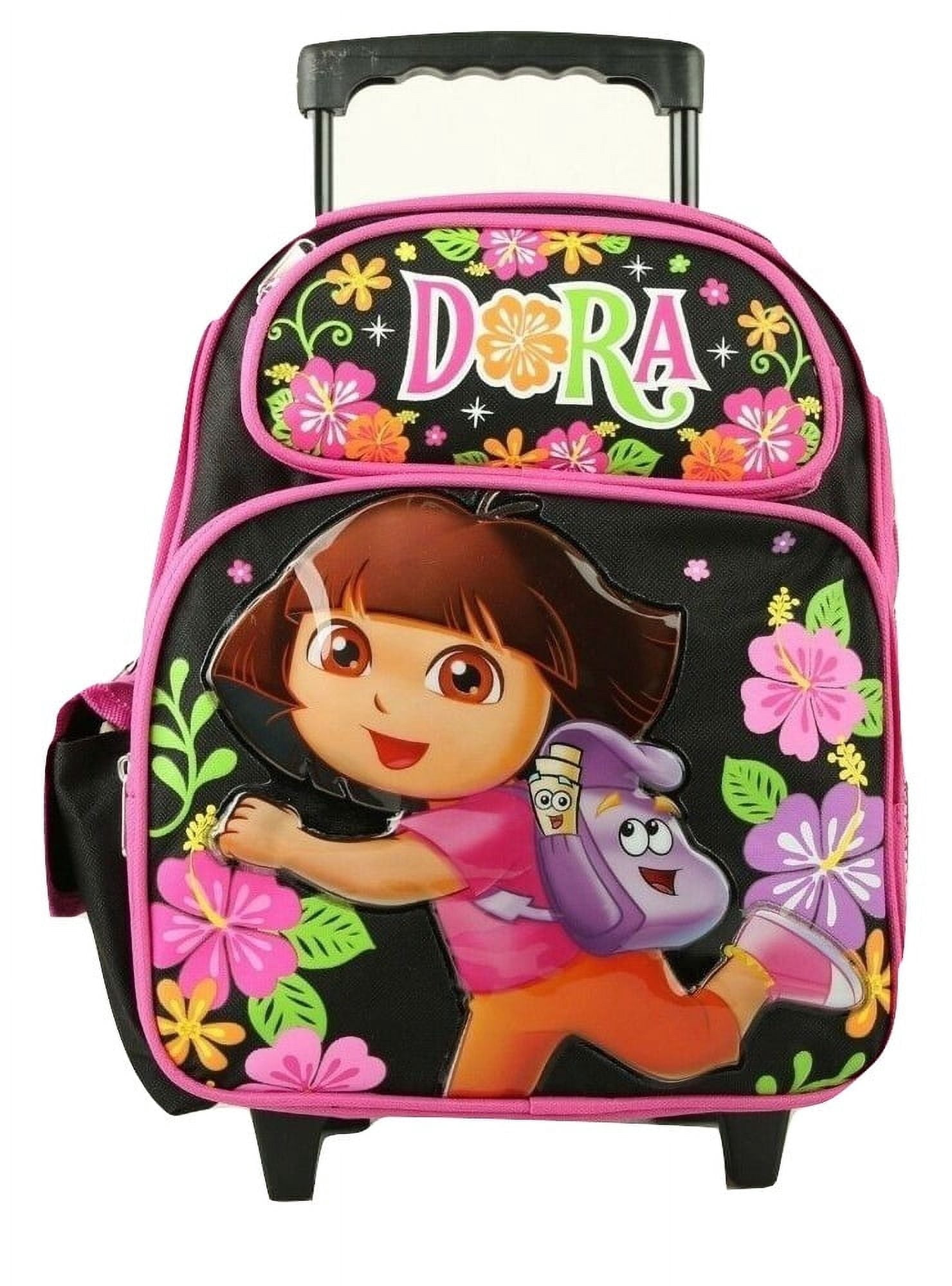 Dora The Explorer Nickelodeon Flowers Small Rolling Backpack  (12")