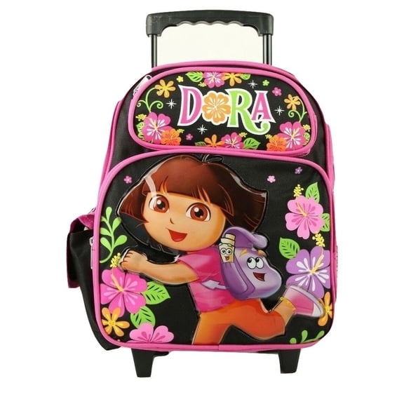 Dora The Explorer Nickelodeon Flowers Small Rolling Backpack (12")