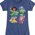 thumbnail image 1 of Dora The Explorer - Swiper, Isa, And Boots - Toddler And Youth Girls Fitted Short Sleeve Graphic T-Shirt, 1 of 4