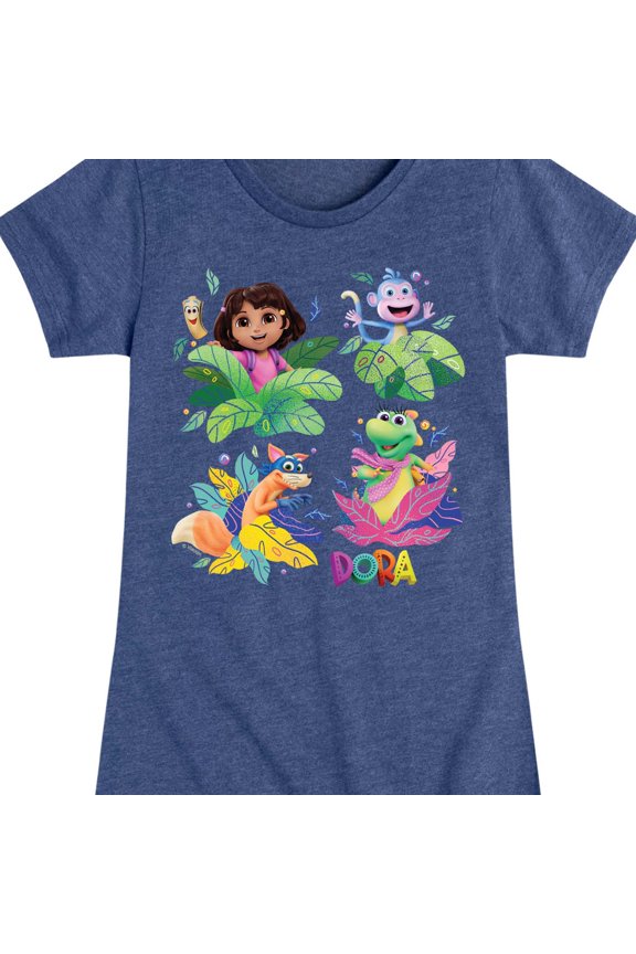 - Swiper, Isa, And Boots - Toddler And Youth Girls Fitted Short Sleeve Graphic T-Shirt