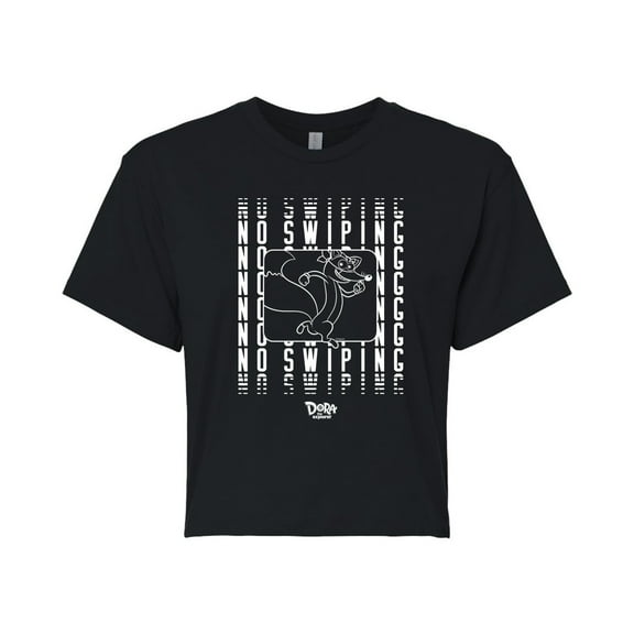 Dora The Explorer - Swiper No Swiping - Juniors Cropped Graphic T-Shirt