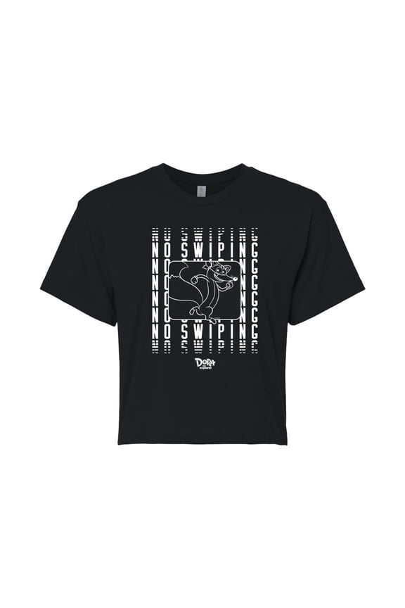 - Swiper No Swiping - Juniors Cropped Graphic T-Shirt