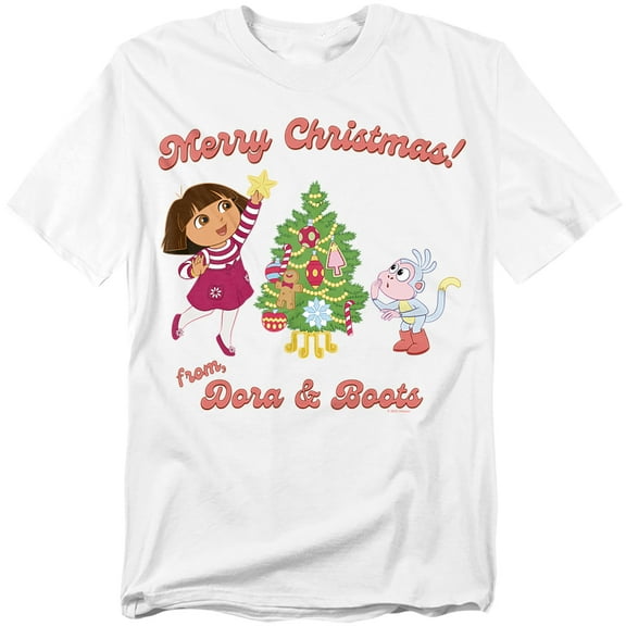 Dora The Explorer T-Shirt Happy Holidays From Dora And Boots Unisex Graphic Tee For Men & Women