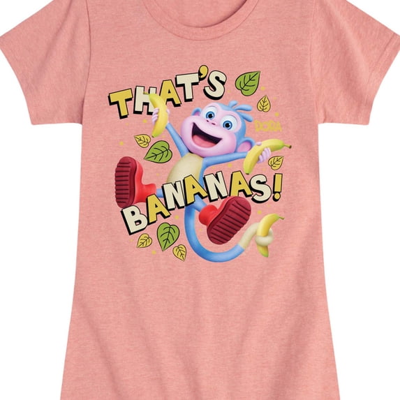 Dora The Explorer - Thats Bananas - Toddler And Youth Girls Fitted Short Sleeve Graphic T-Shirt