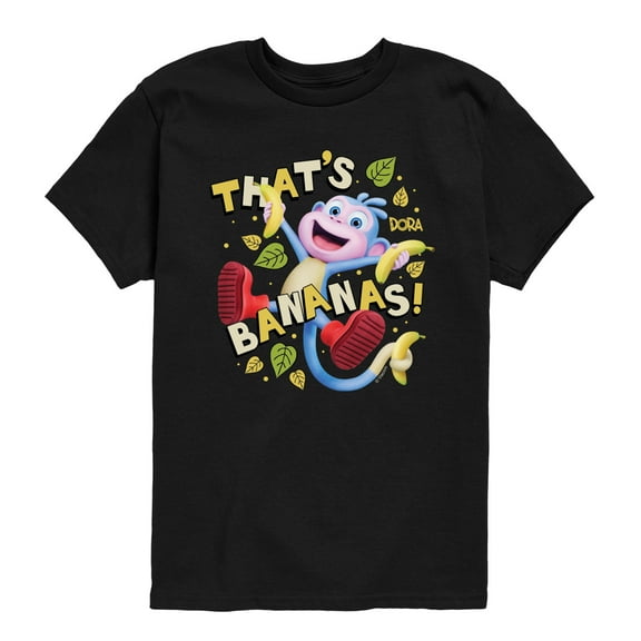 Dora The Explorer - Thats Bananas - Youth Boys Short Sleeve Graphic T-Shirt