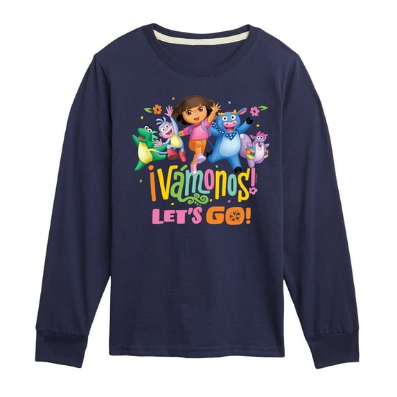 Dora The Explorer - Vamonos Lets Go - Toddler And Youth Long Sleeve Graphic T-Shirt