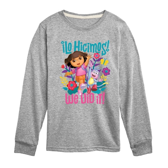 Dora The Explorer - We Did It - Toddler And Youth Long Sleeve Graphic T-Shirt