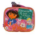 thumbnail image 1 of Dora and Boots Soft Glittery Insulated Lunchbox "Escuela We Love School", 1 of 2