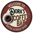 thumbnail image 1 of Dora's Coffee Bar Round Metal Sign Kitchen Room Wall Decor 100140041251, 1 of 1