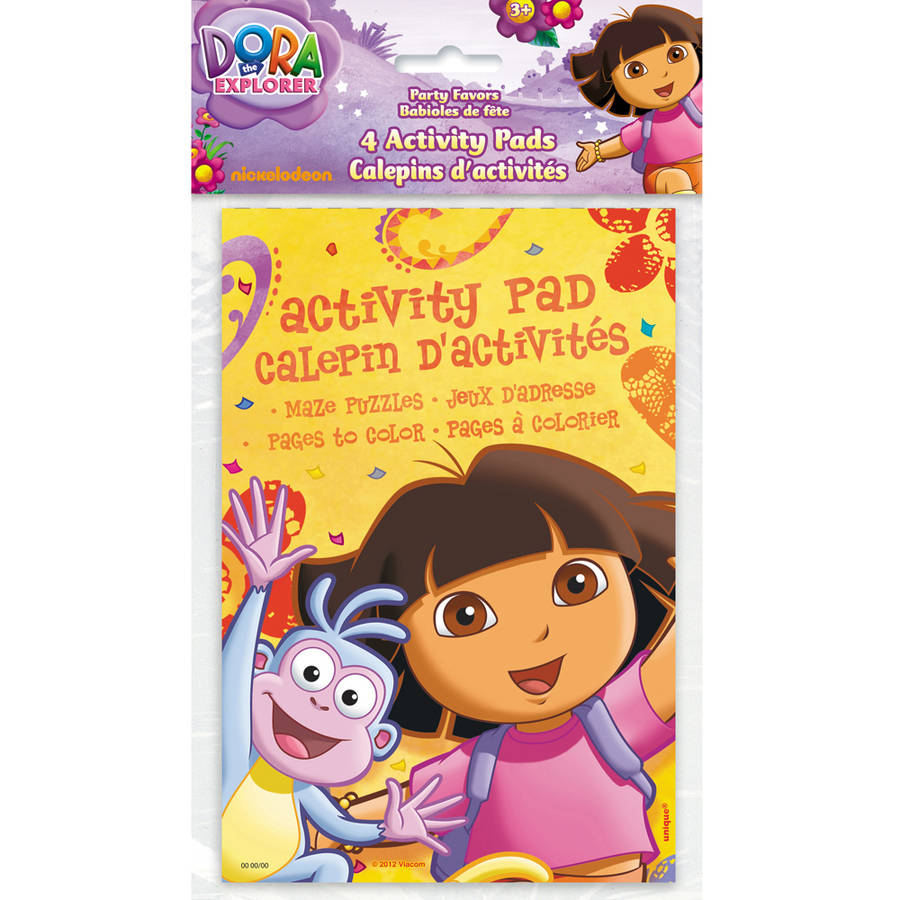 Dora the Explorer ACountivity Book Party Favors, 4Count